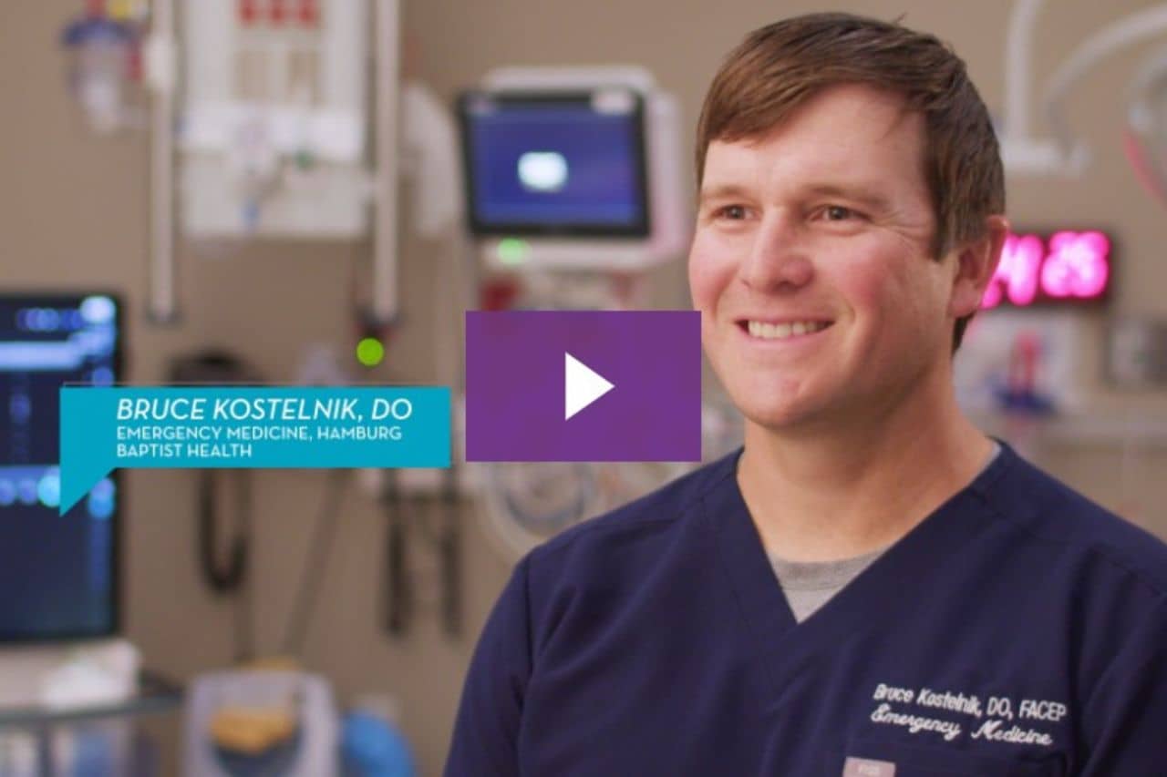 Screenshot of Bruce Kostelknik DO Emergency Medicine Baptist Health Lexington