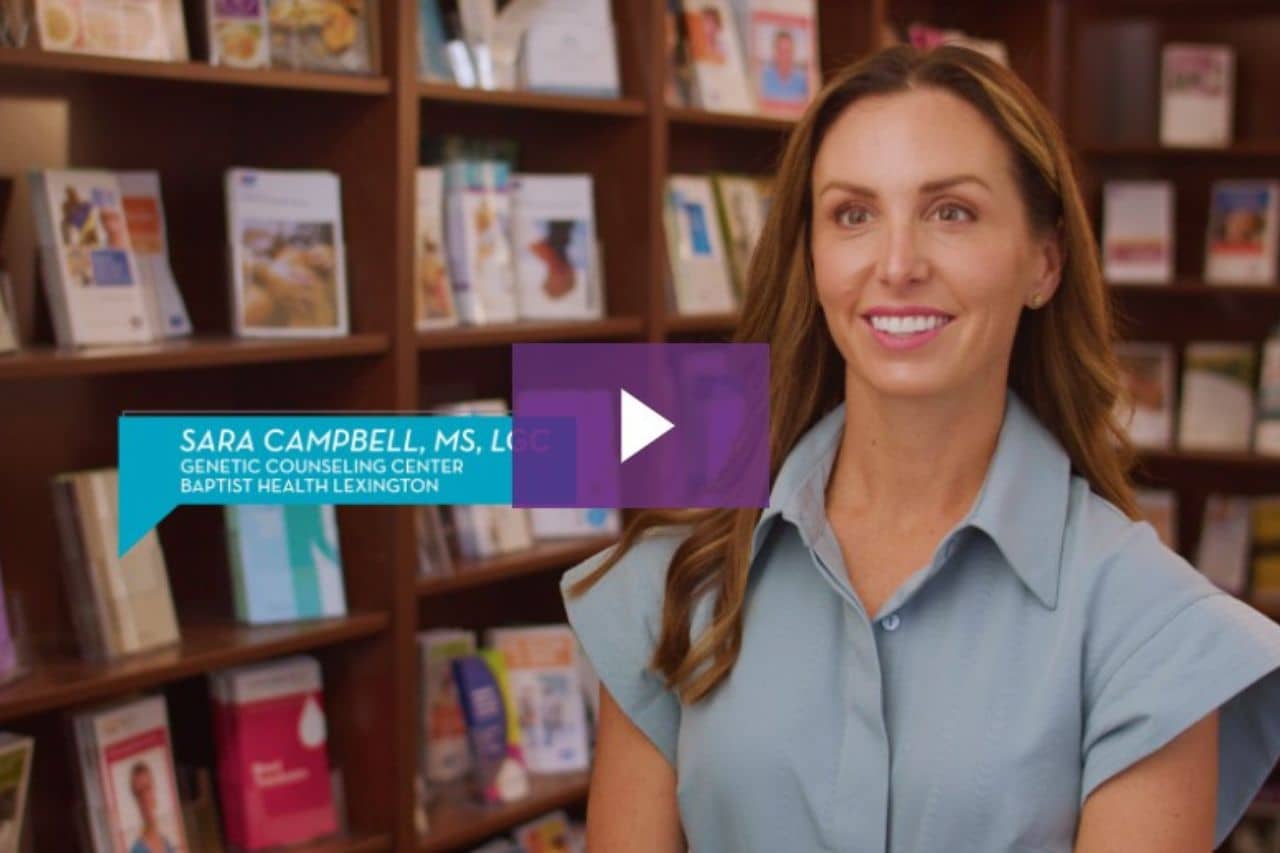 Screenshot of Sara Campbell MS LGC Genetic Counseling Center Baptist Health Lexington