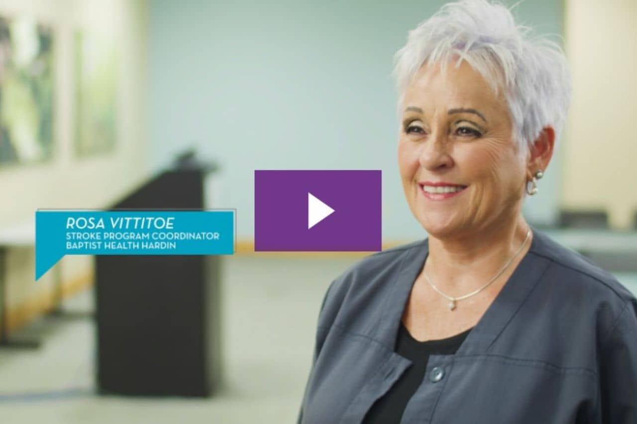 Screenshot of Rosa Vittitoe Stroke Program Coordinator Baptist Health Hardin