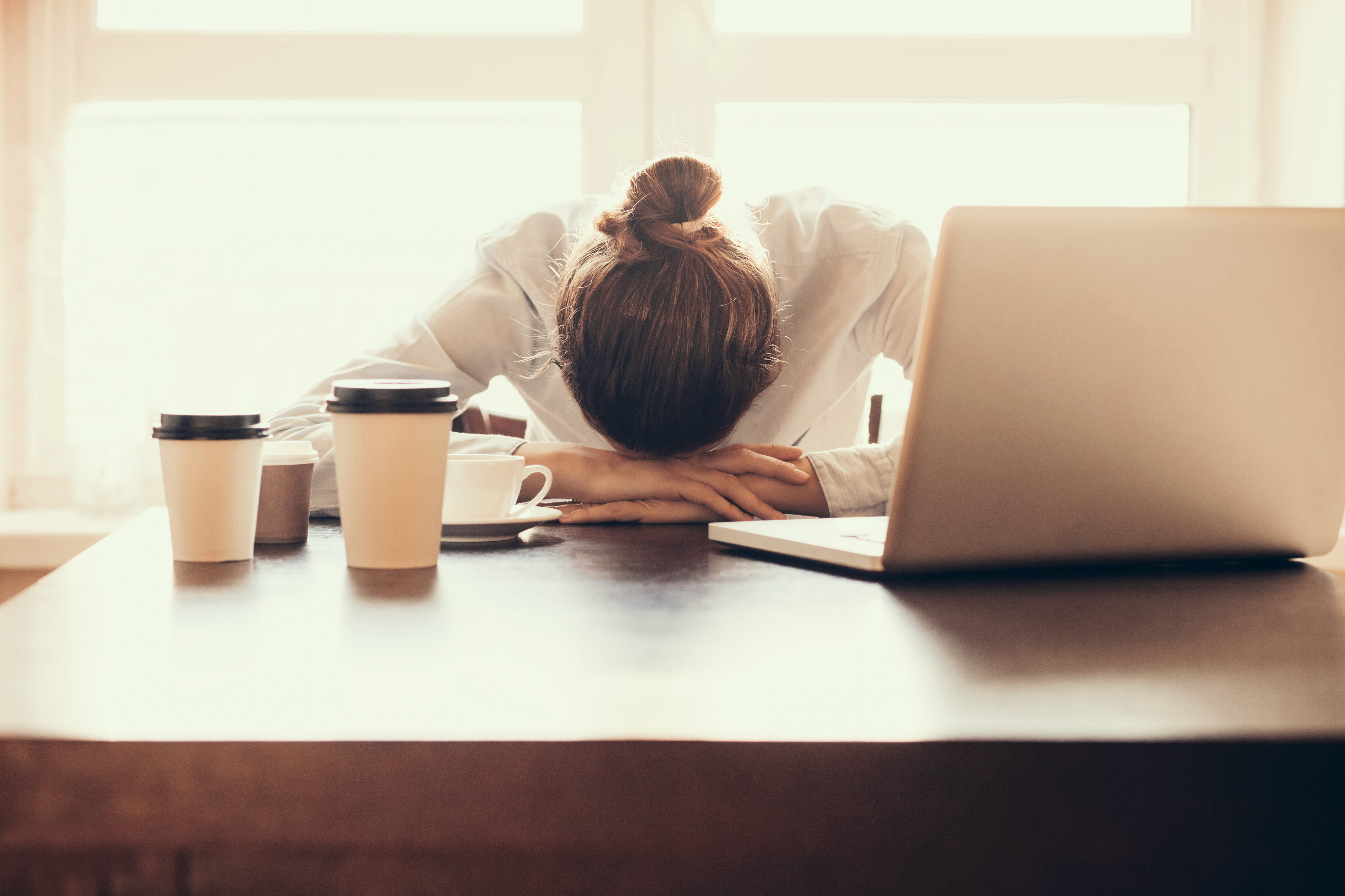 woman suffering from sleep debt