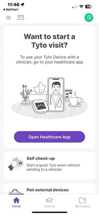 tytocare screen green icon ready