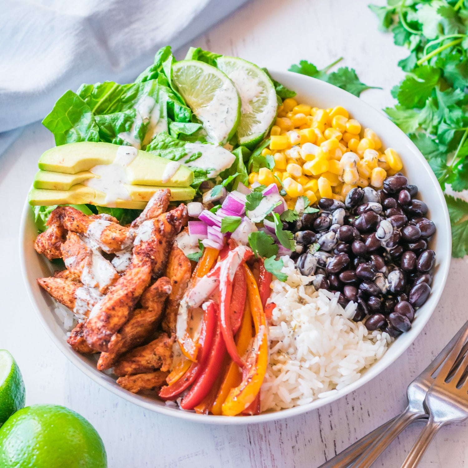 chicken burrito bowls