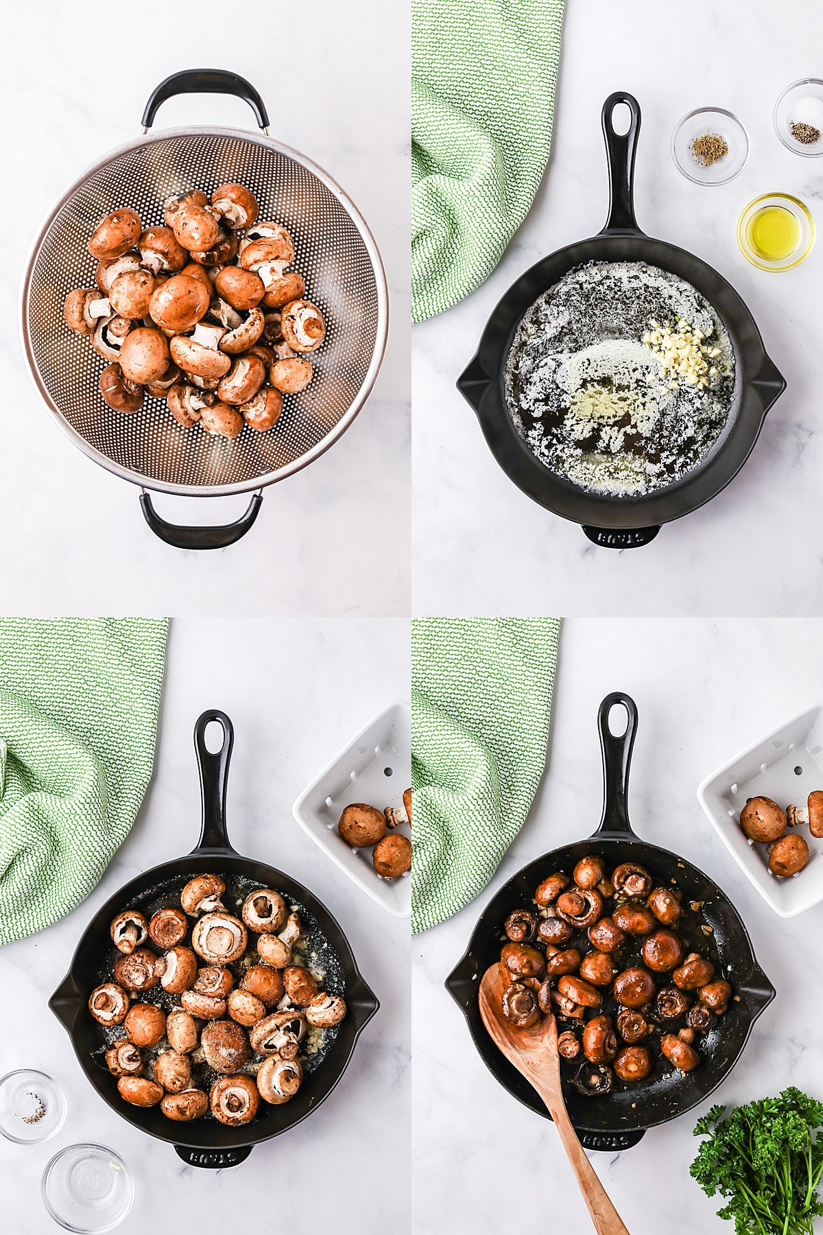 how to make garlic butter mushrooms
