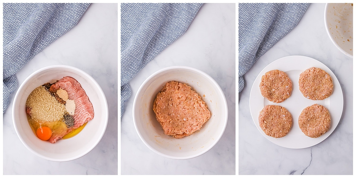 making turkey burger patties