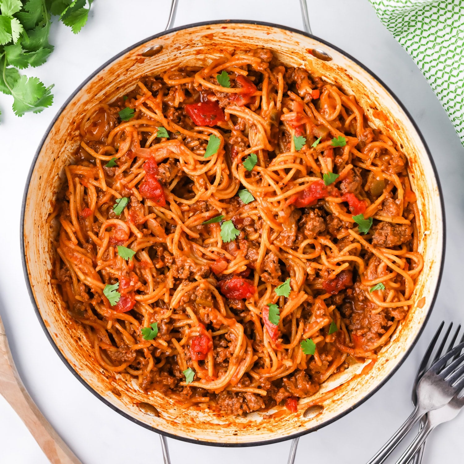 one pot taco spaghetti