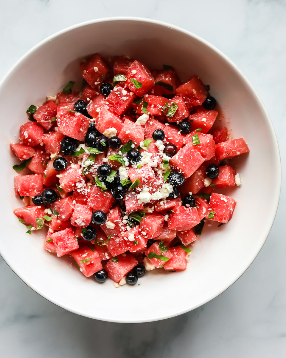 watermelon blueberry salad