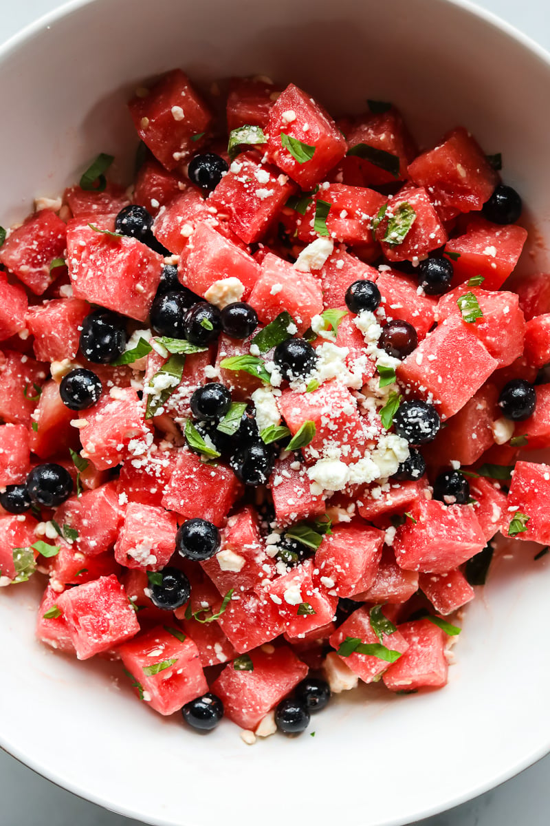 watermelon blueberry salad