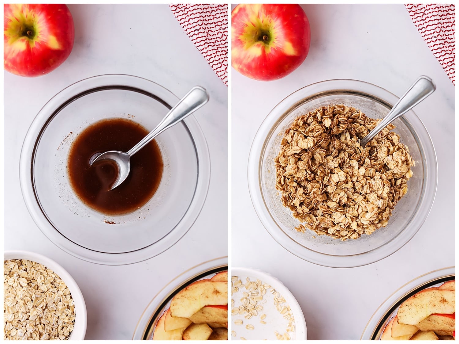 apple crisp oat topping