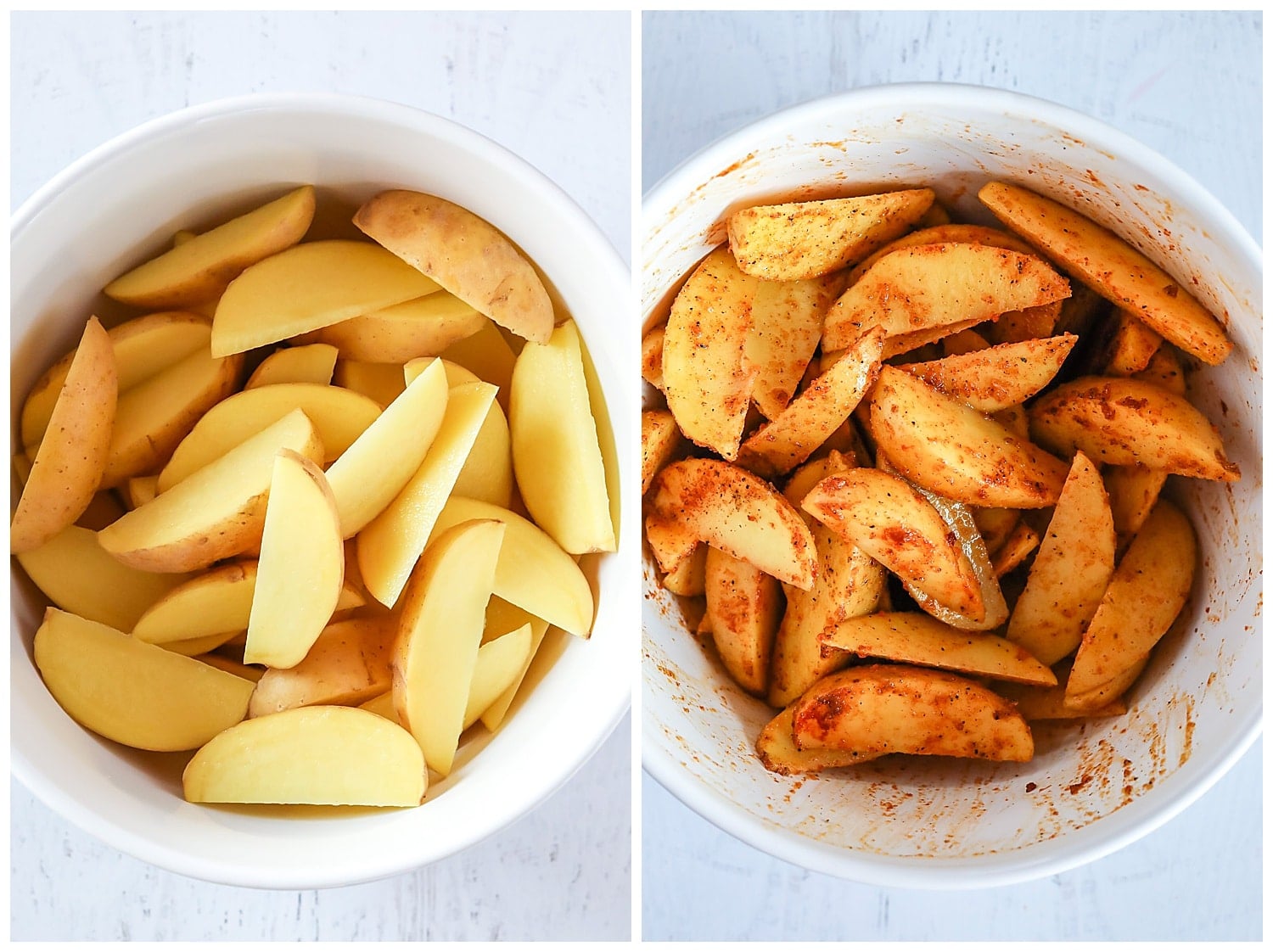 how to slice potatoes for wedges