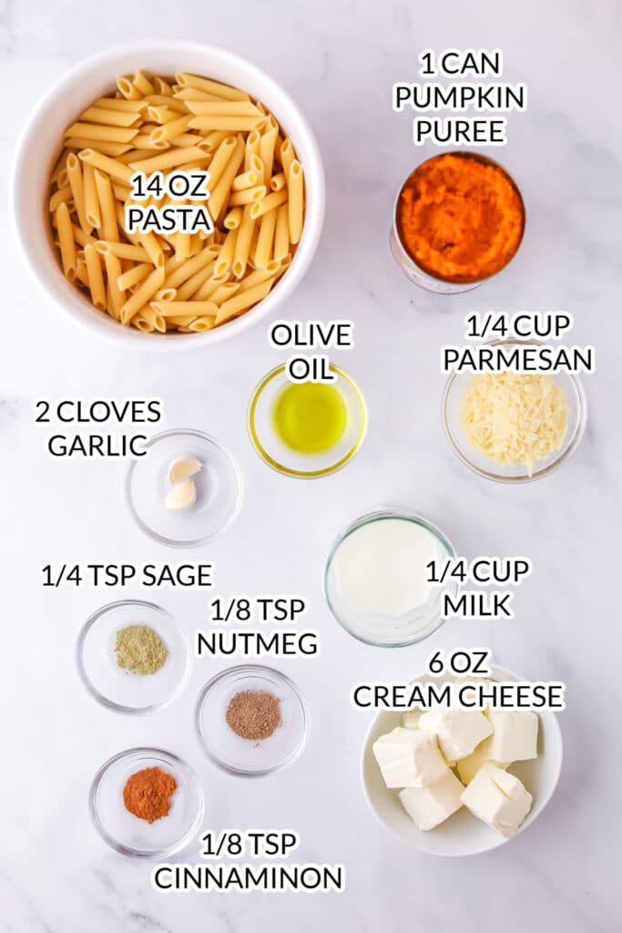 pumpkin pasta ingredients