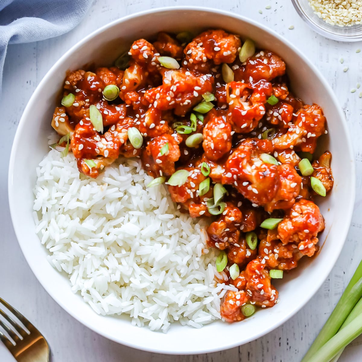 sweet and sour baked cauliflower