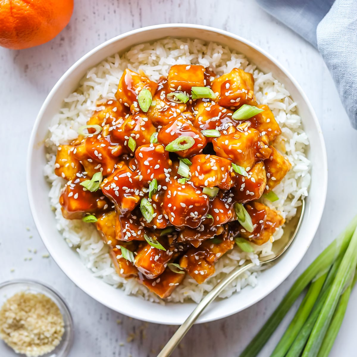 orange tofu