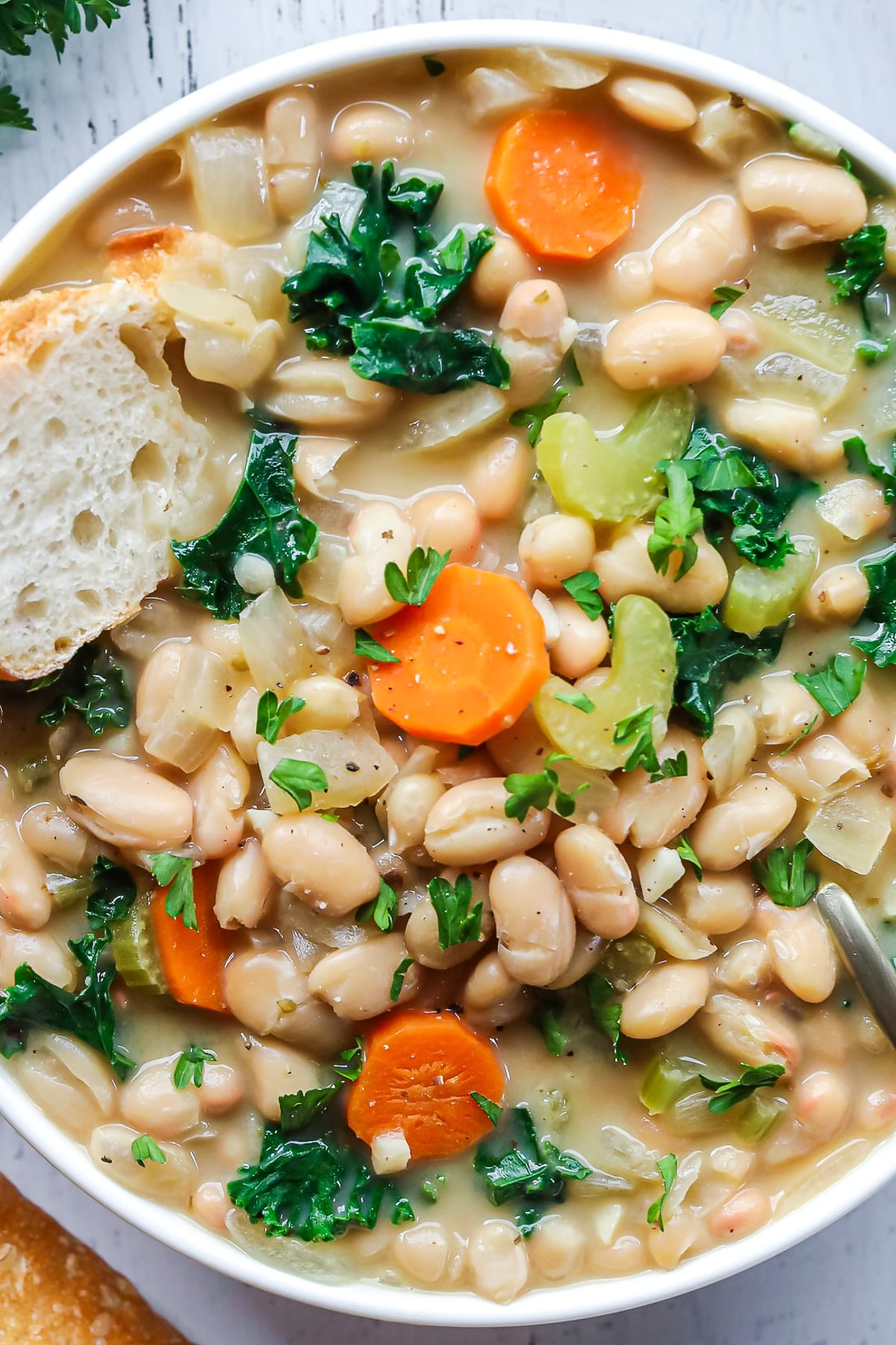 white bean vegan soup