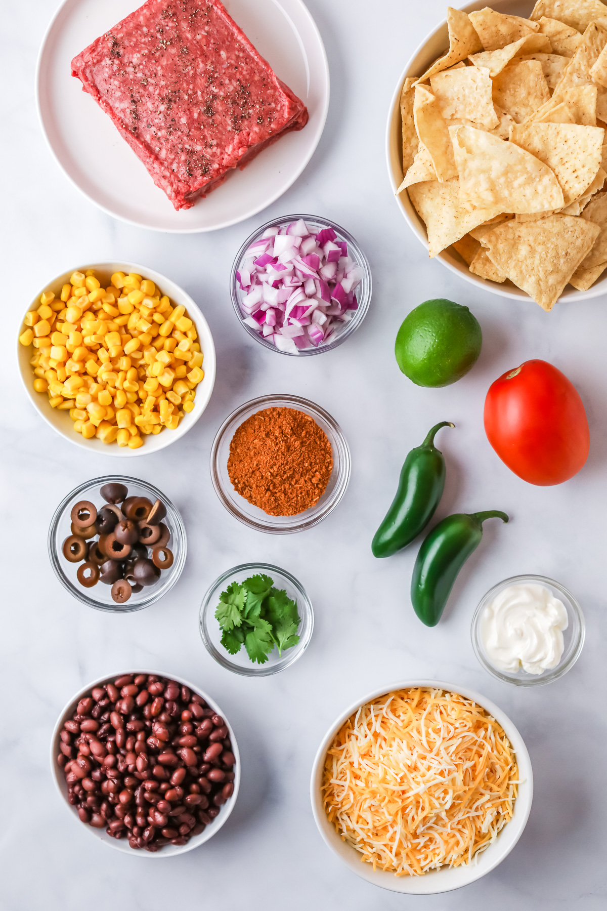 sheet pan nachos ingredients