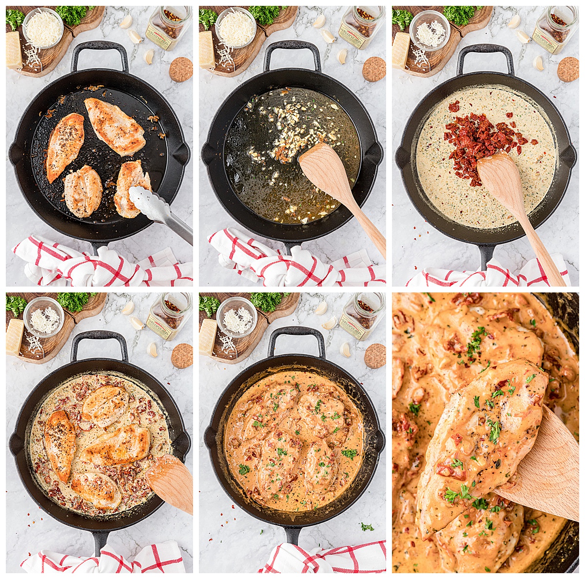 How to make marry me chicken in skillet.