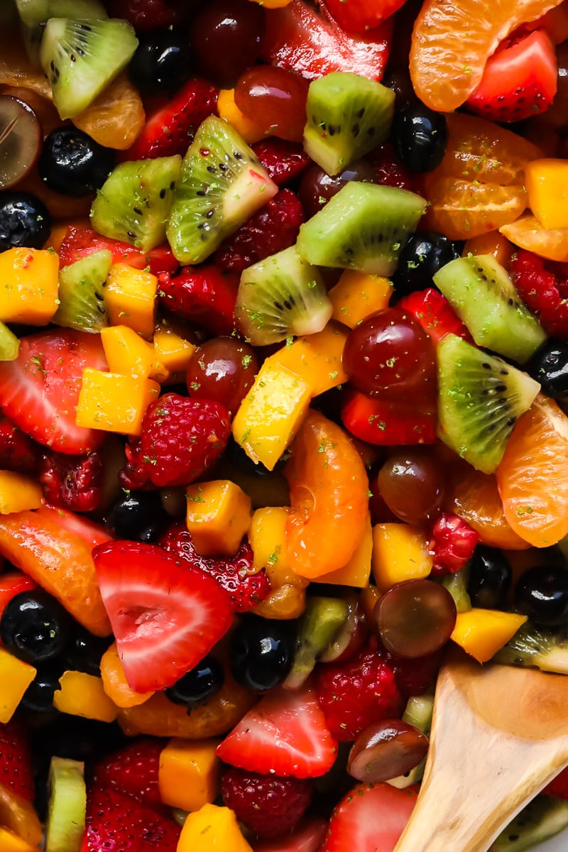 Close up of fruit salad.