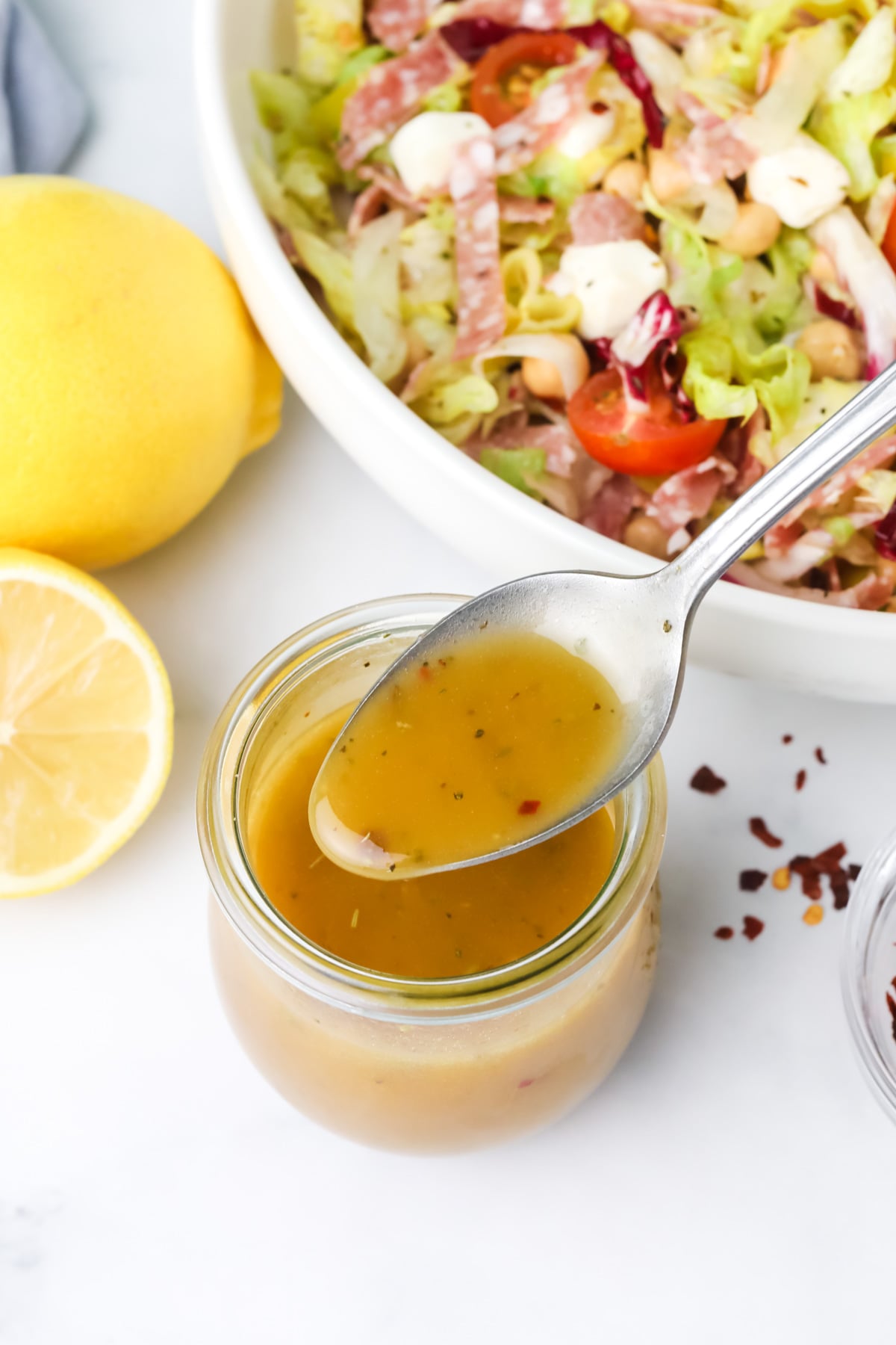 Homemade Italian vinaigrette.