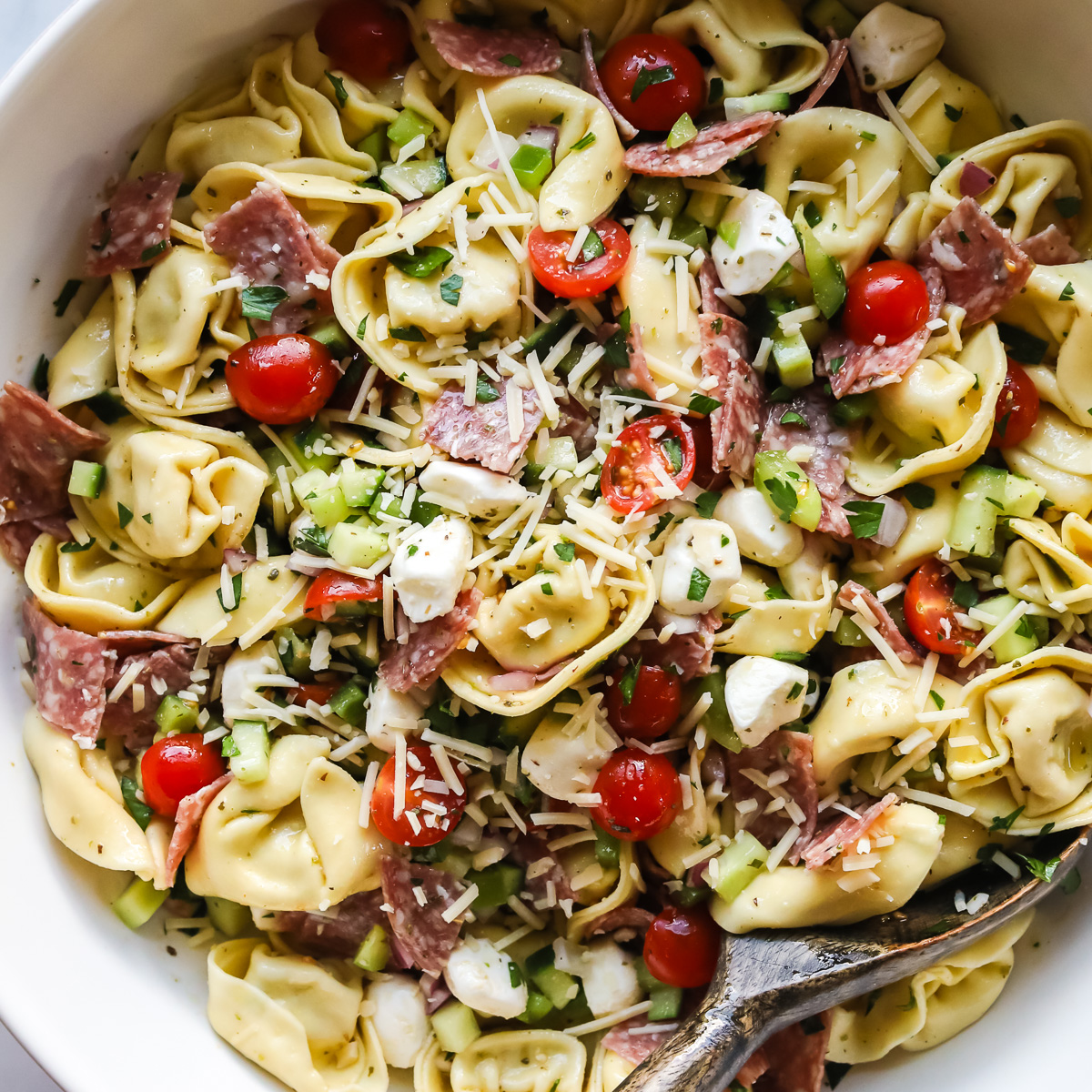Tortellini pasta salad.