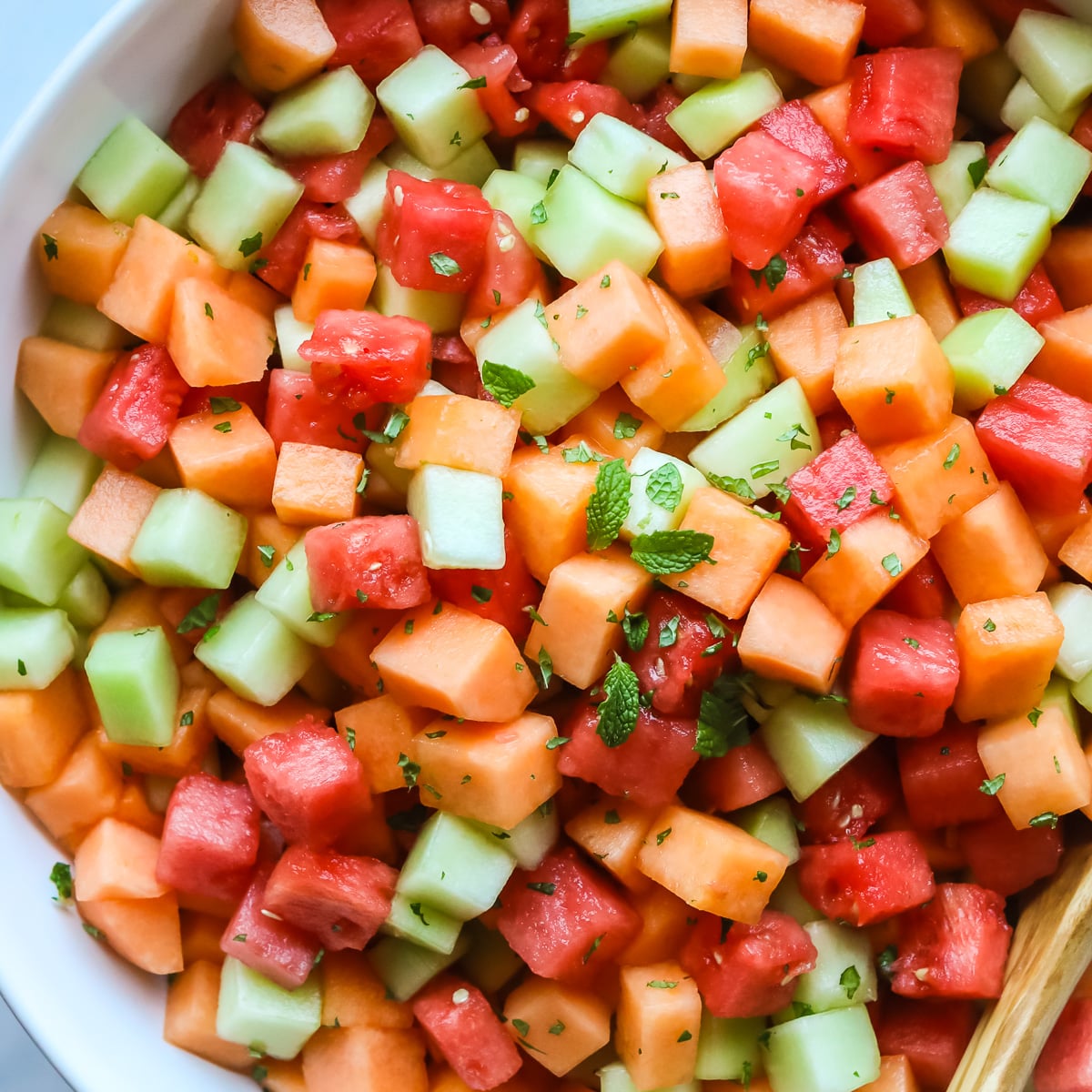 Melon salad.
