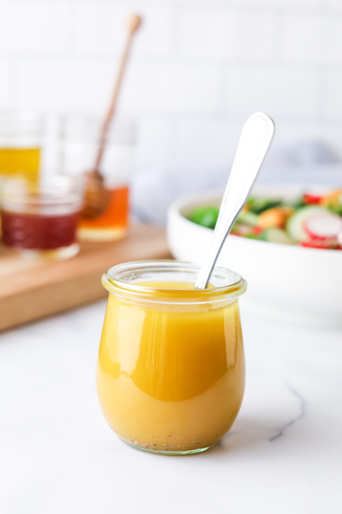 Everyday salad dressing in a jar.