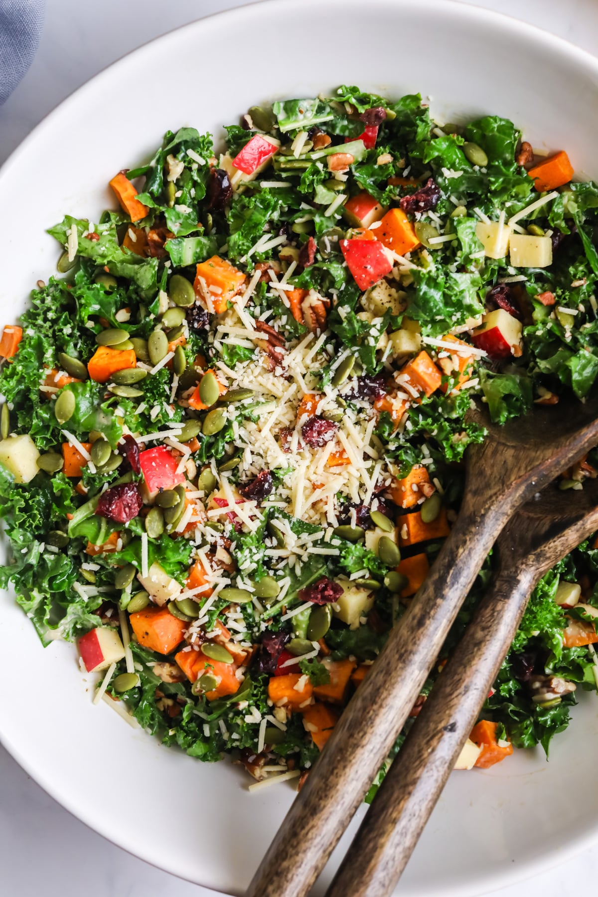 Fall Harvest Salad ready to serve.