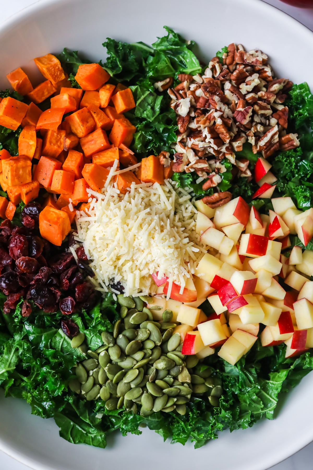 Fall Harvest Salad ingredients.