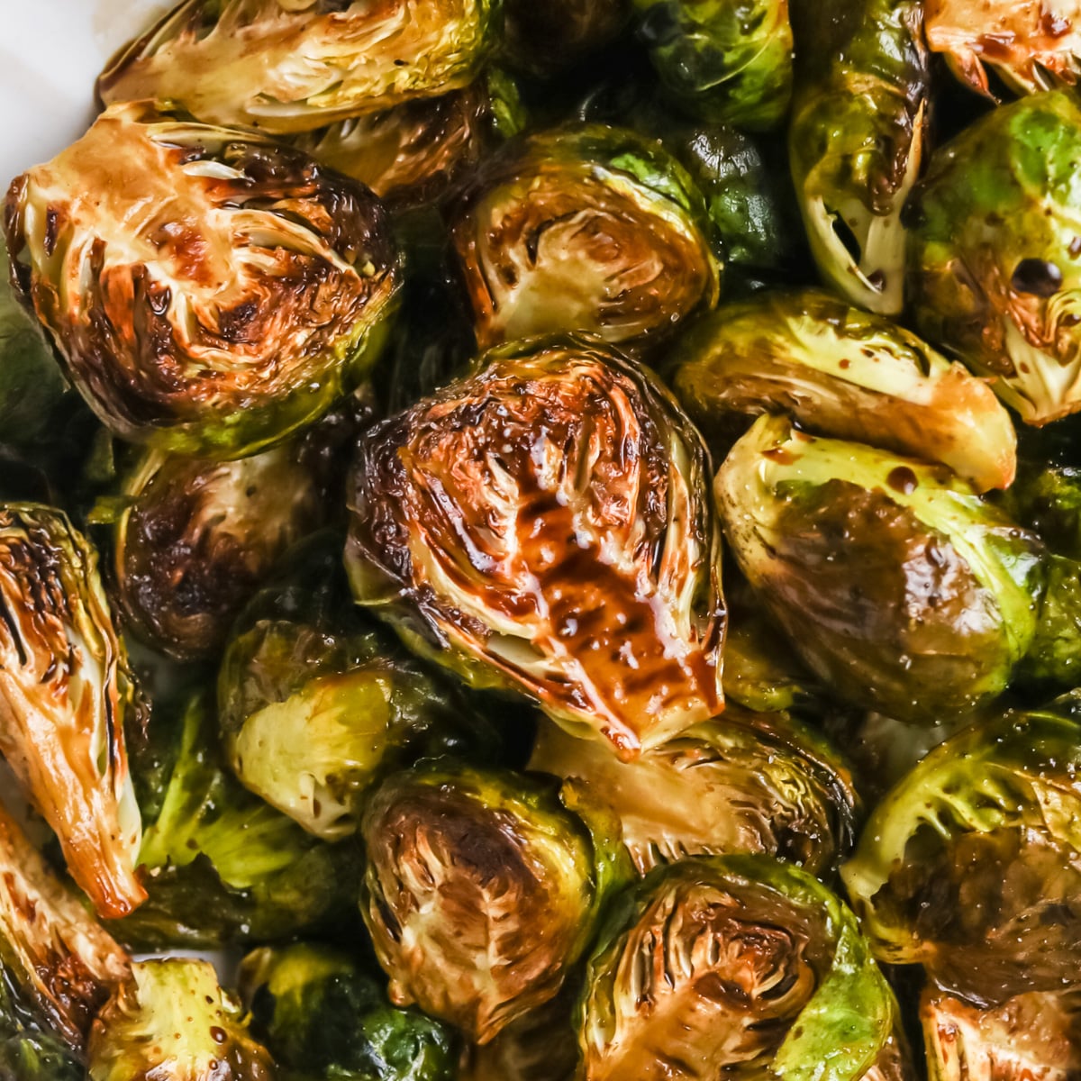 Honey balsamic brussels sprouts.
