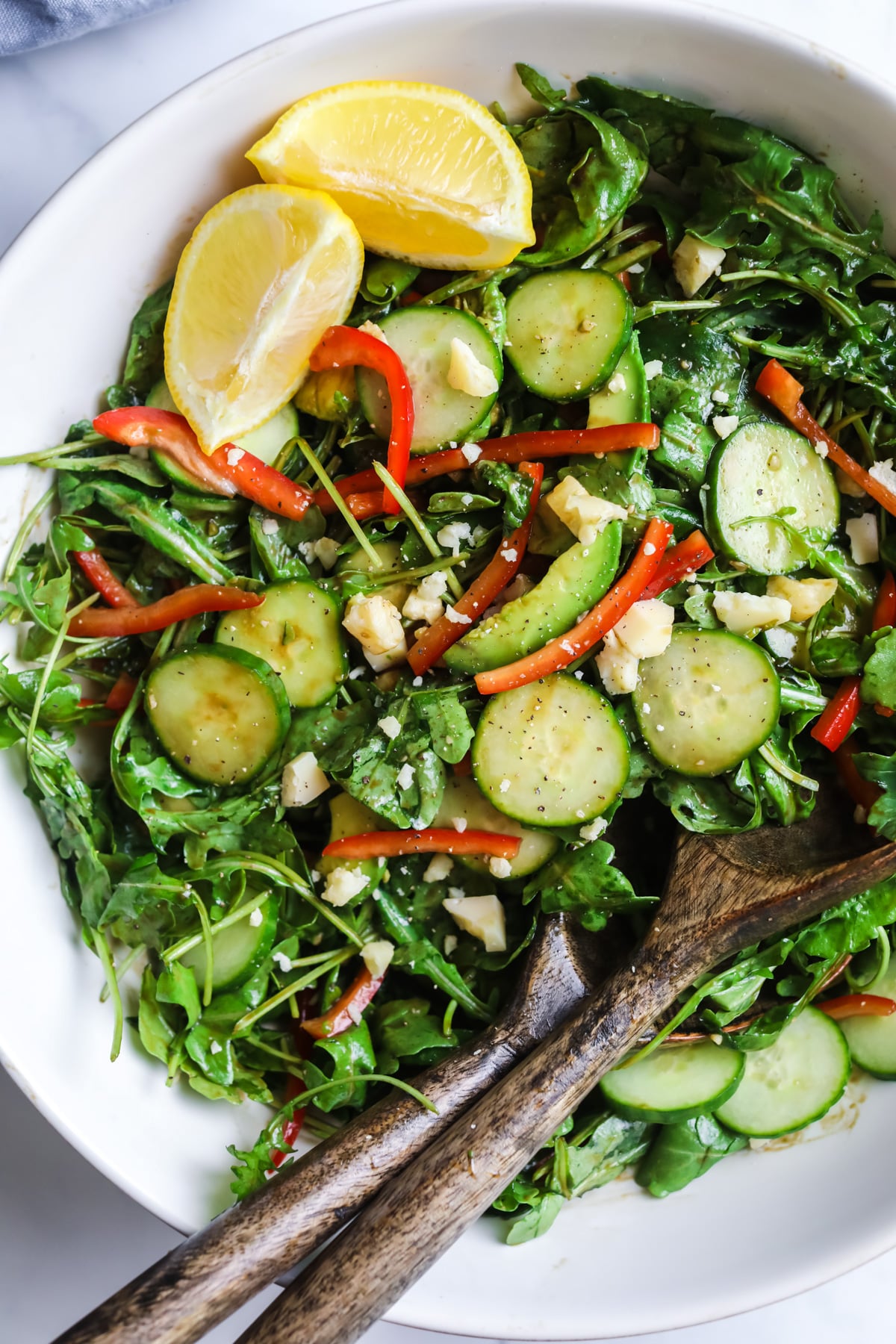 Bella hadid salad with lemon.