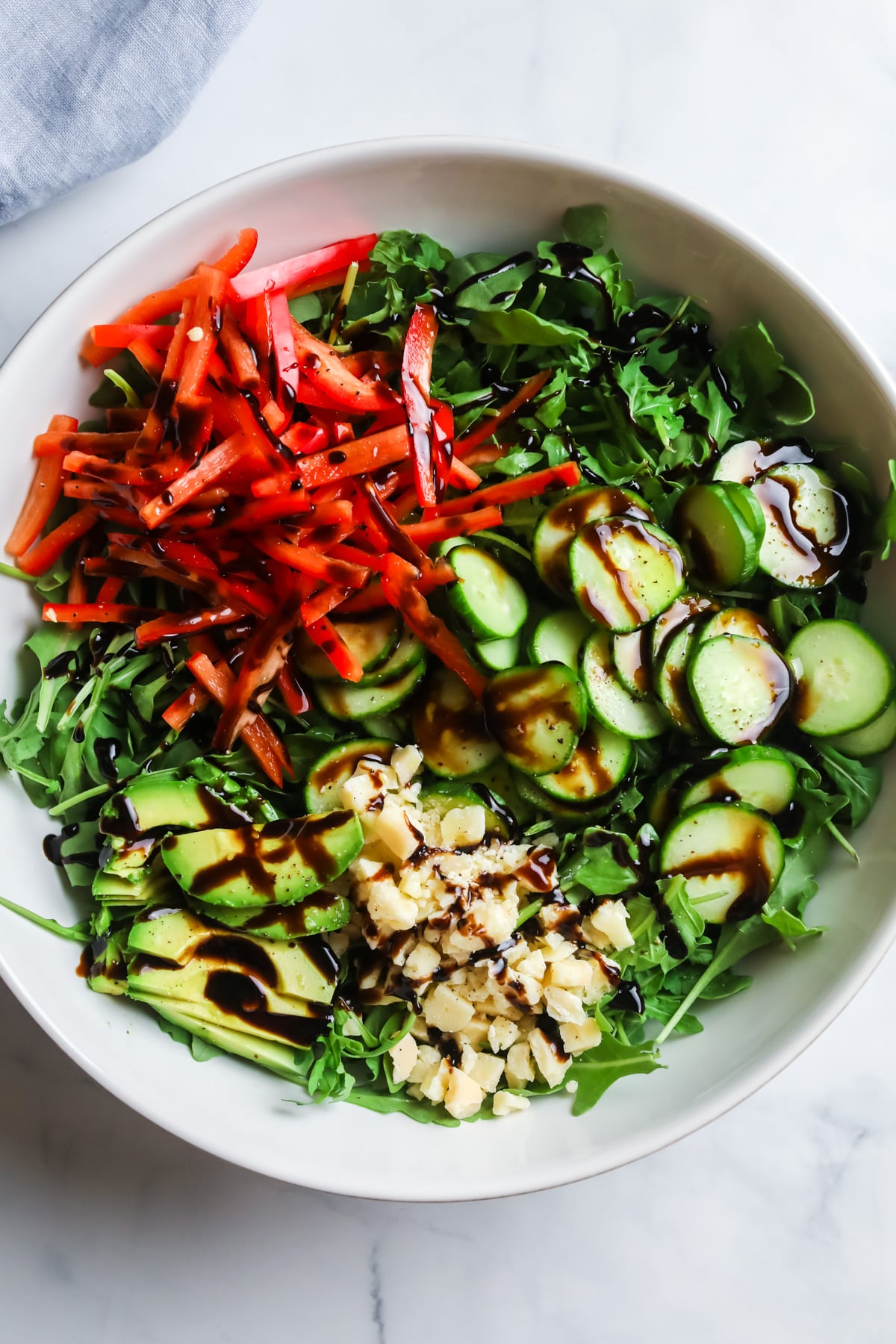 The bella hadid salad ingredients.