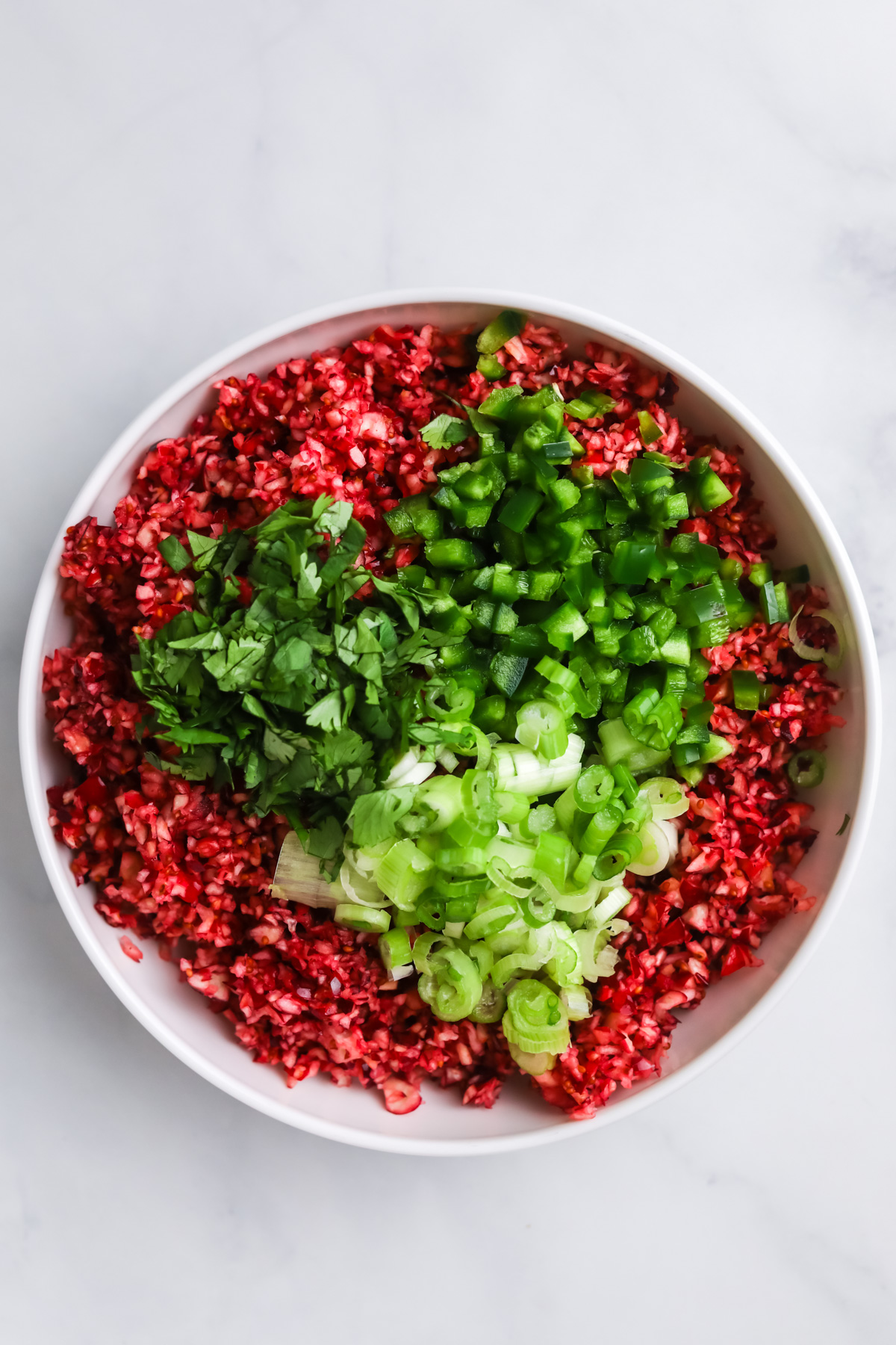 Cranberry jalapeno dip ingredients.