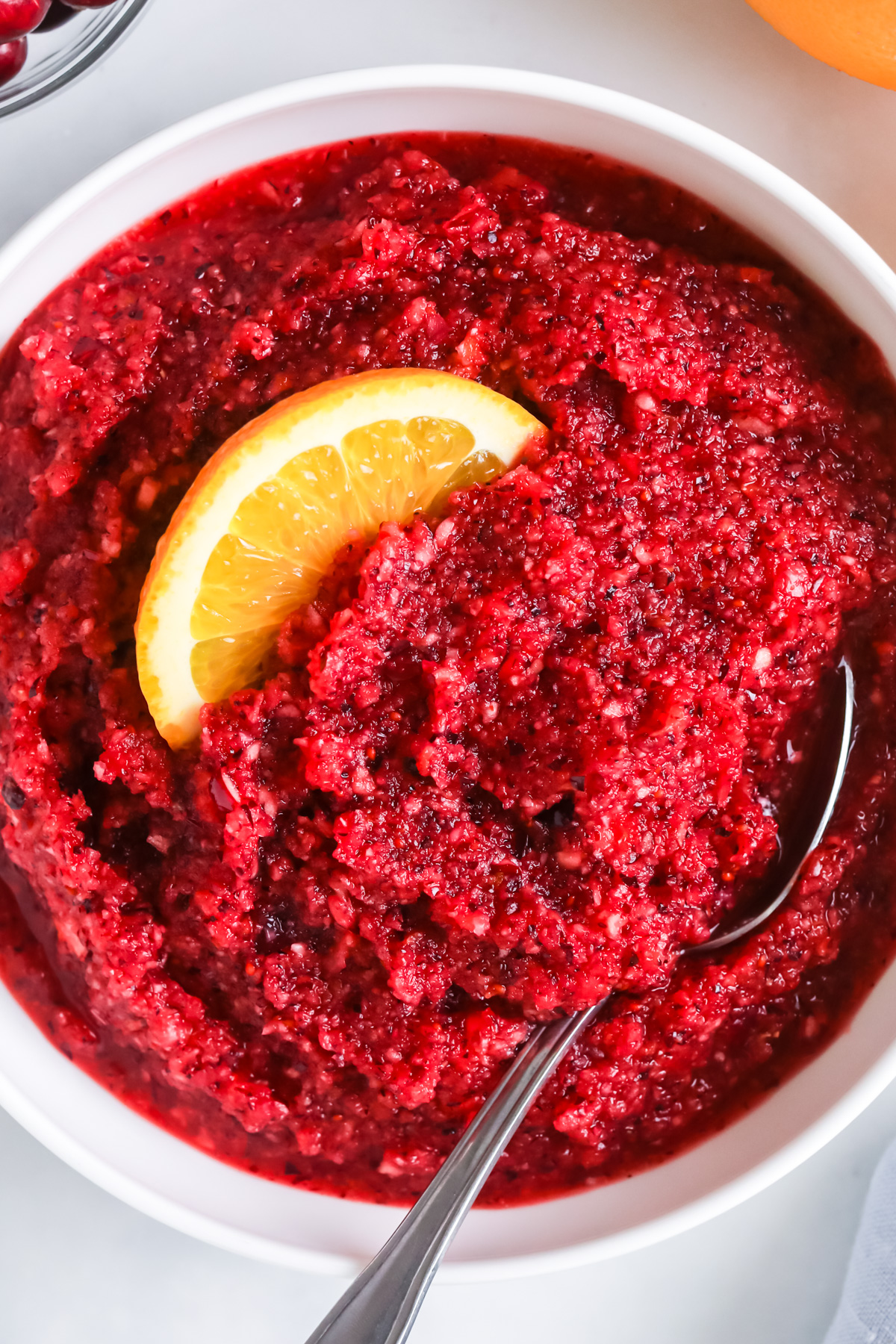 Cranberry relish with orange.