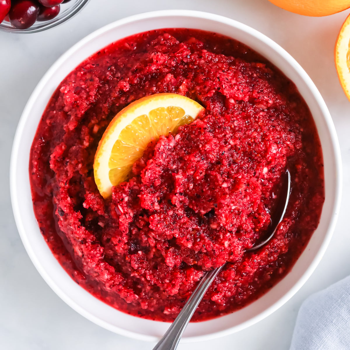 Cranberry relish with orange.