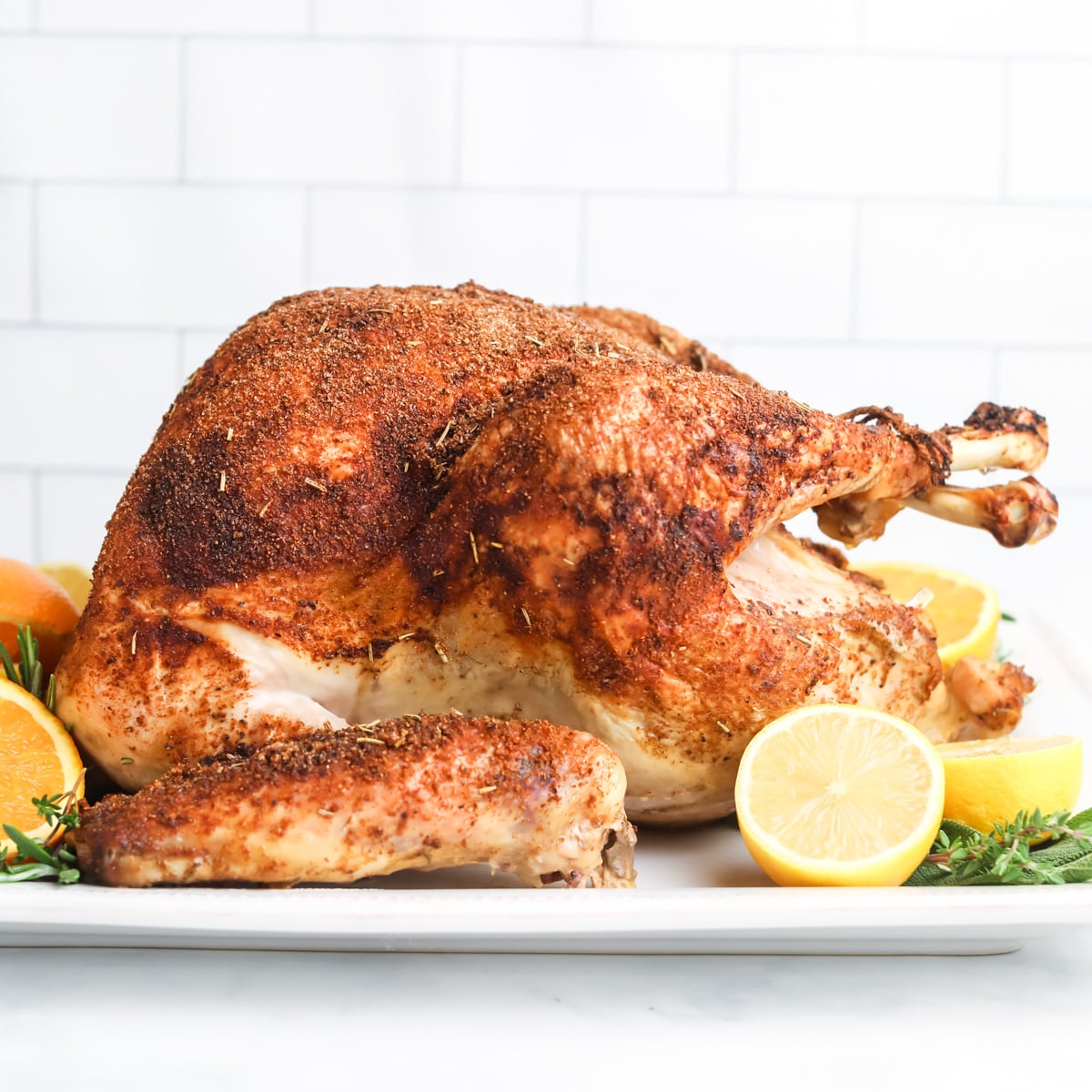 Roast Turkey on a platter.