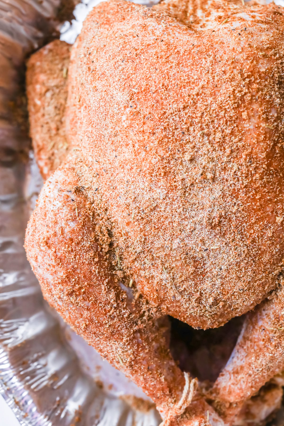Roast turkey with seasoning.