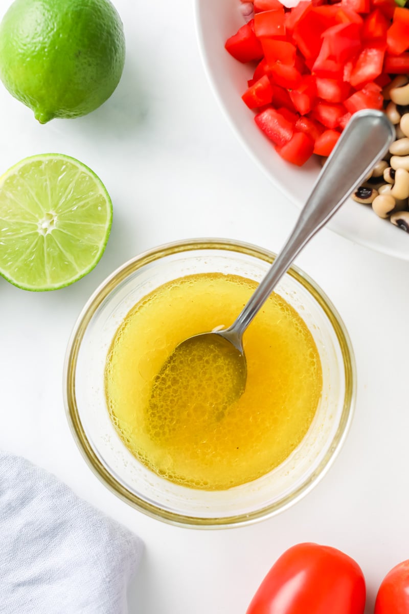 Black eyed pea salad dressing.