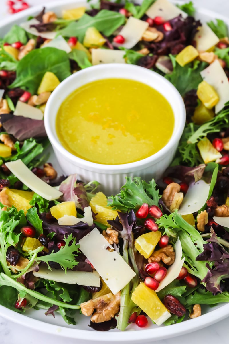 Christmas salad with pomegranate and orange.