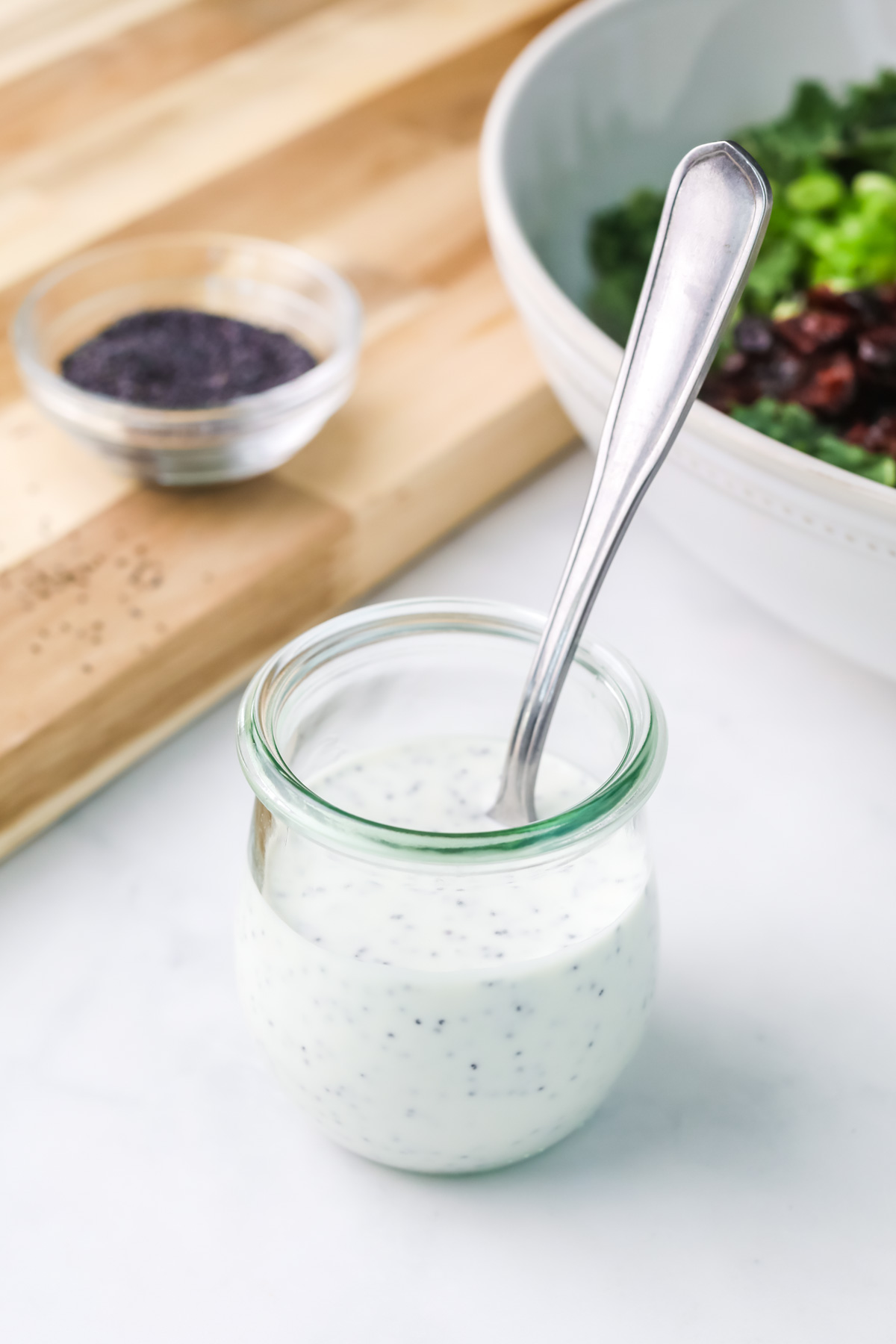 Creamy poppyseed dressing.