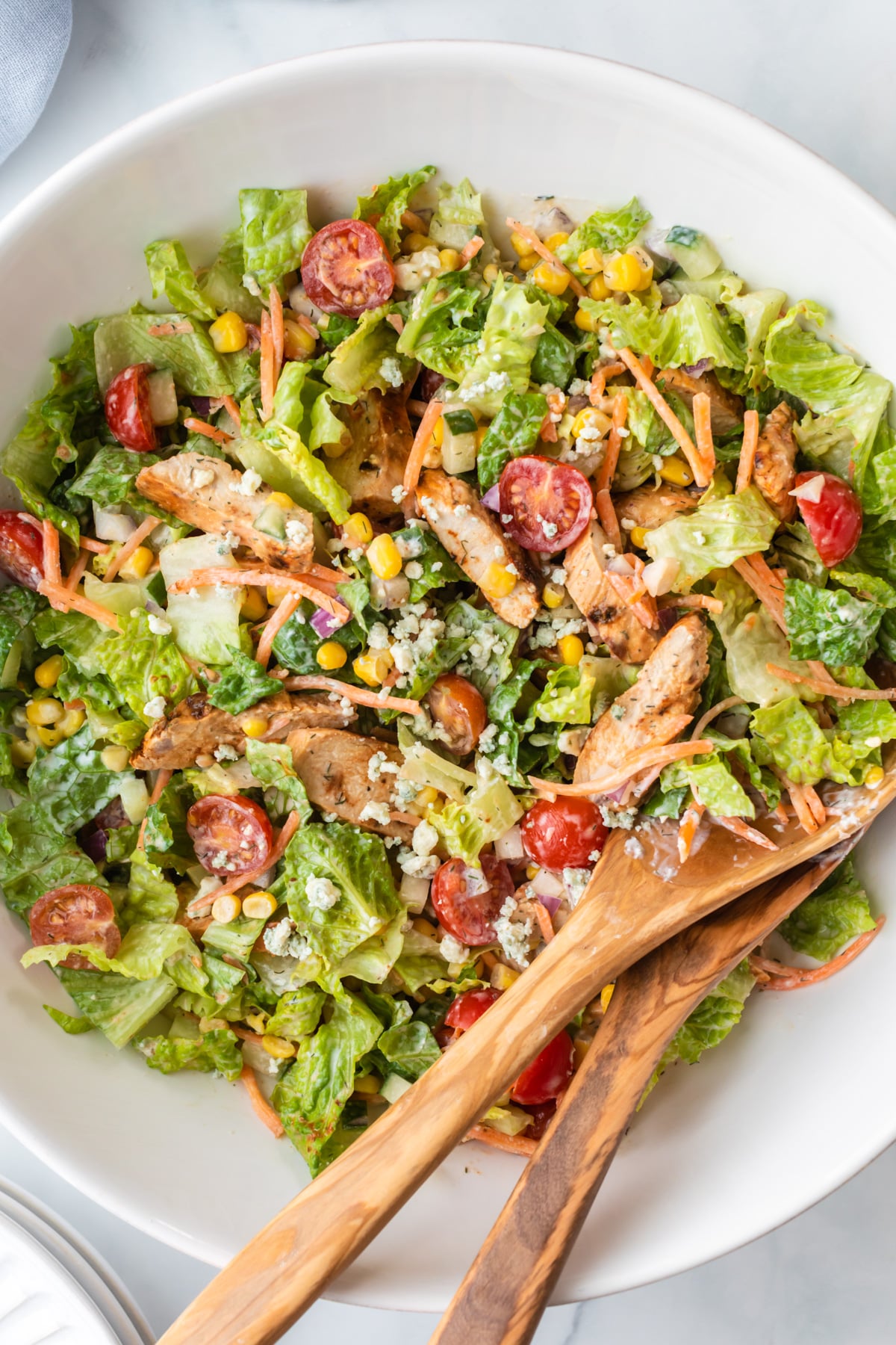 Buffalo chicken salad with ranch.