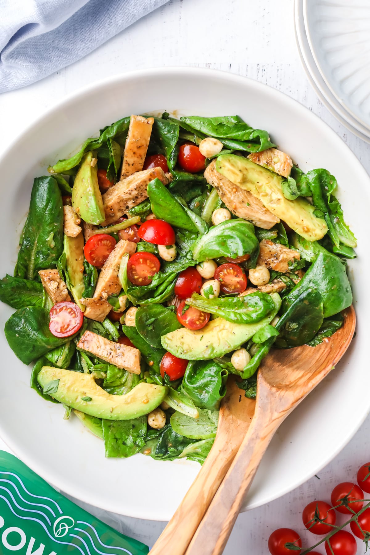 Chicken caprese salad.