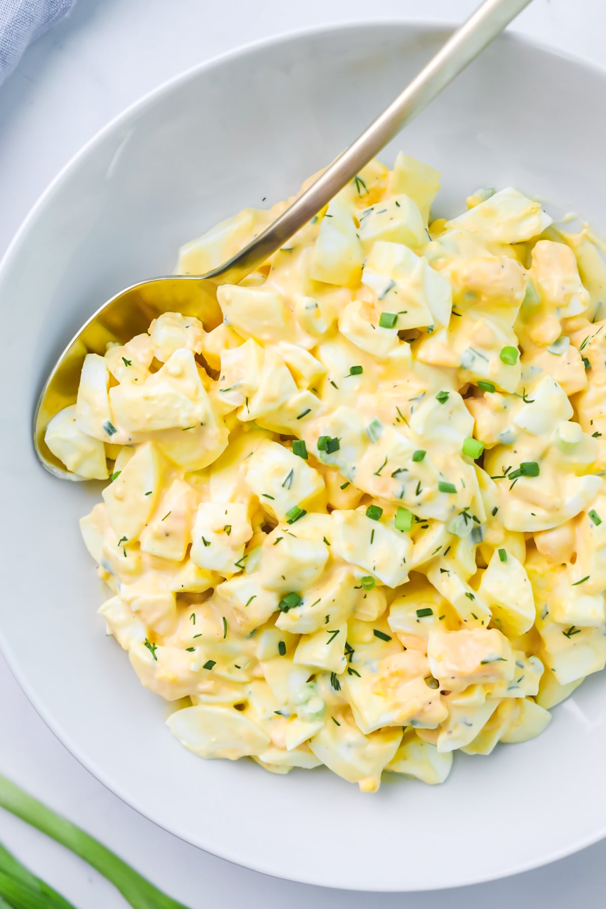 egg salad ready to serve.