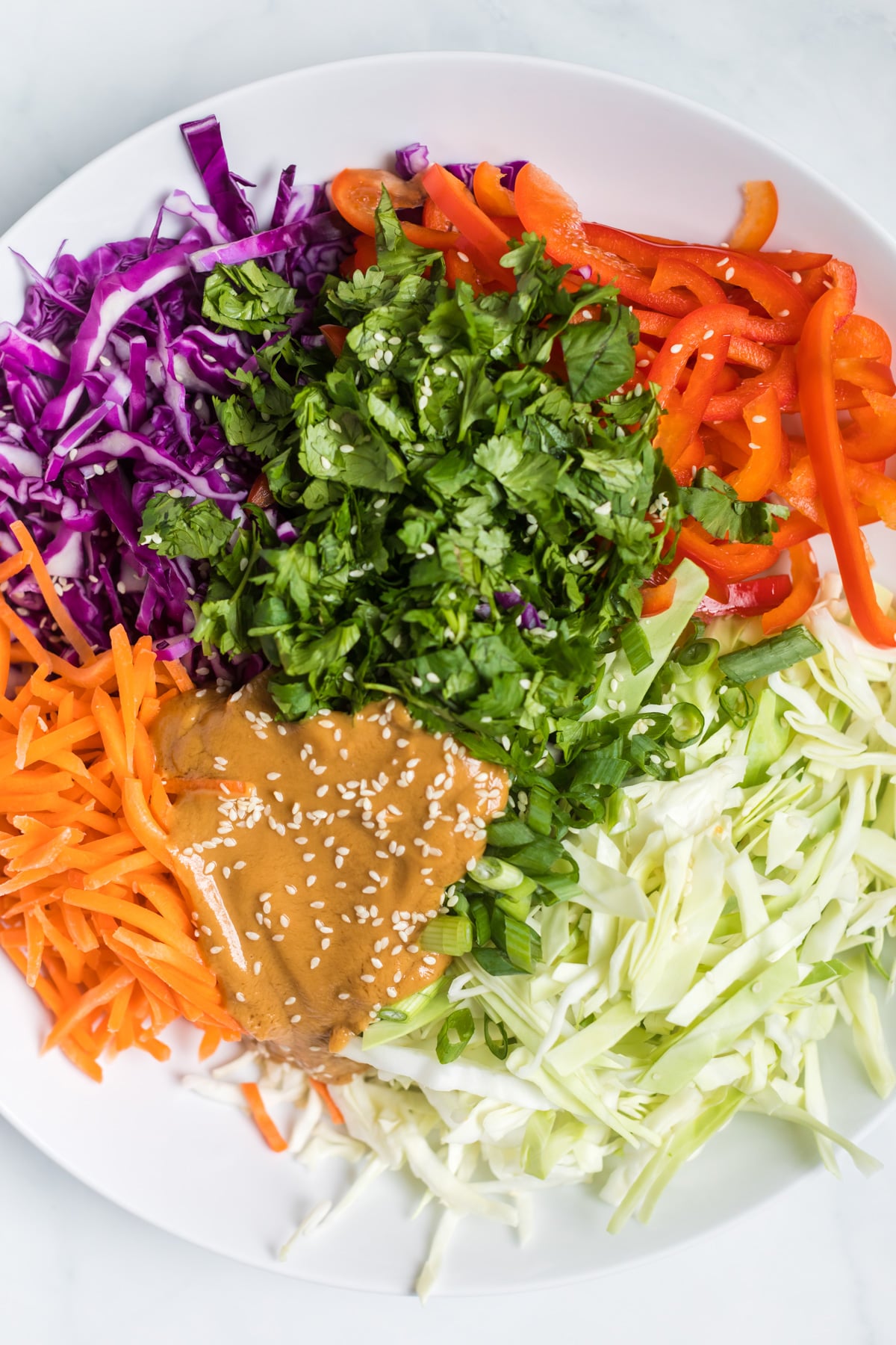 cabbage salad ingredients.