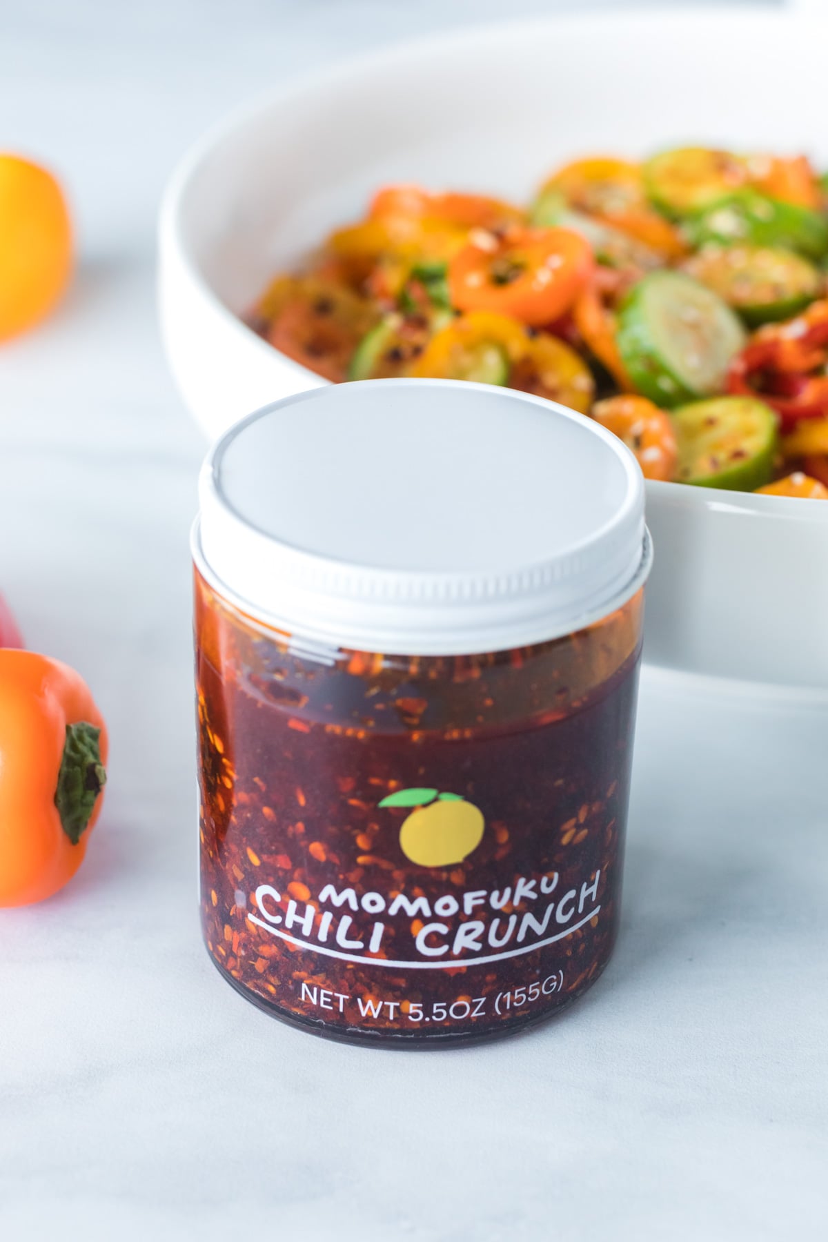 Chili crunch sauce for salad.