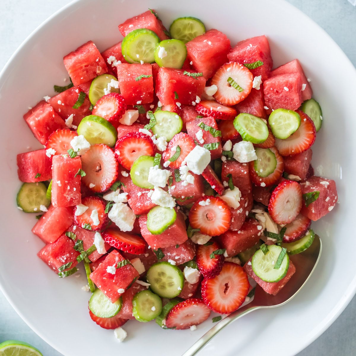 Strawberry Watermelon Salad.