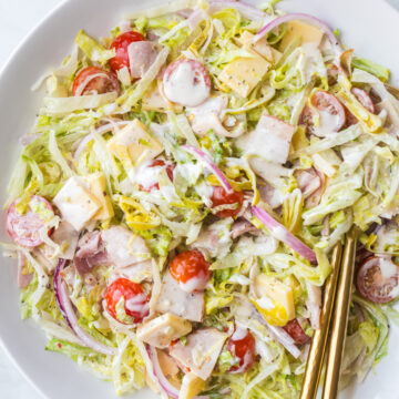 Grinder salad in bowl.
