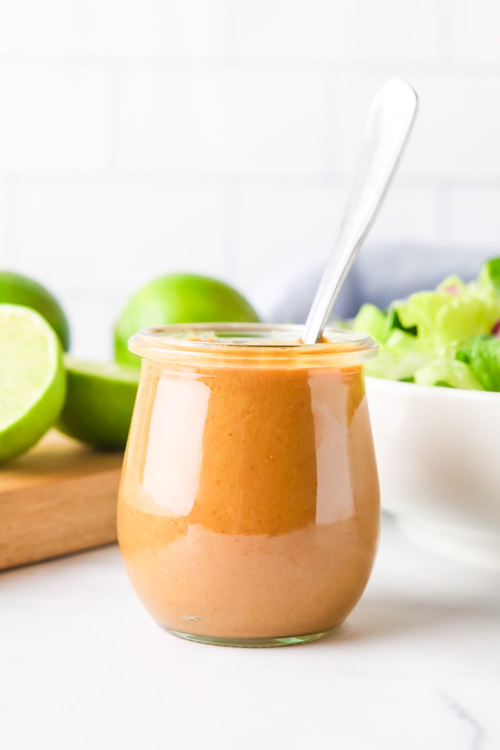 Peanut sauce dressing.