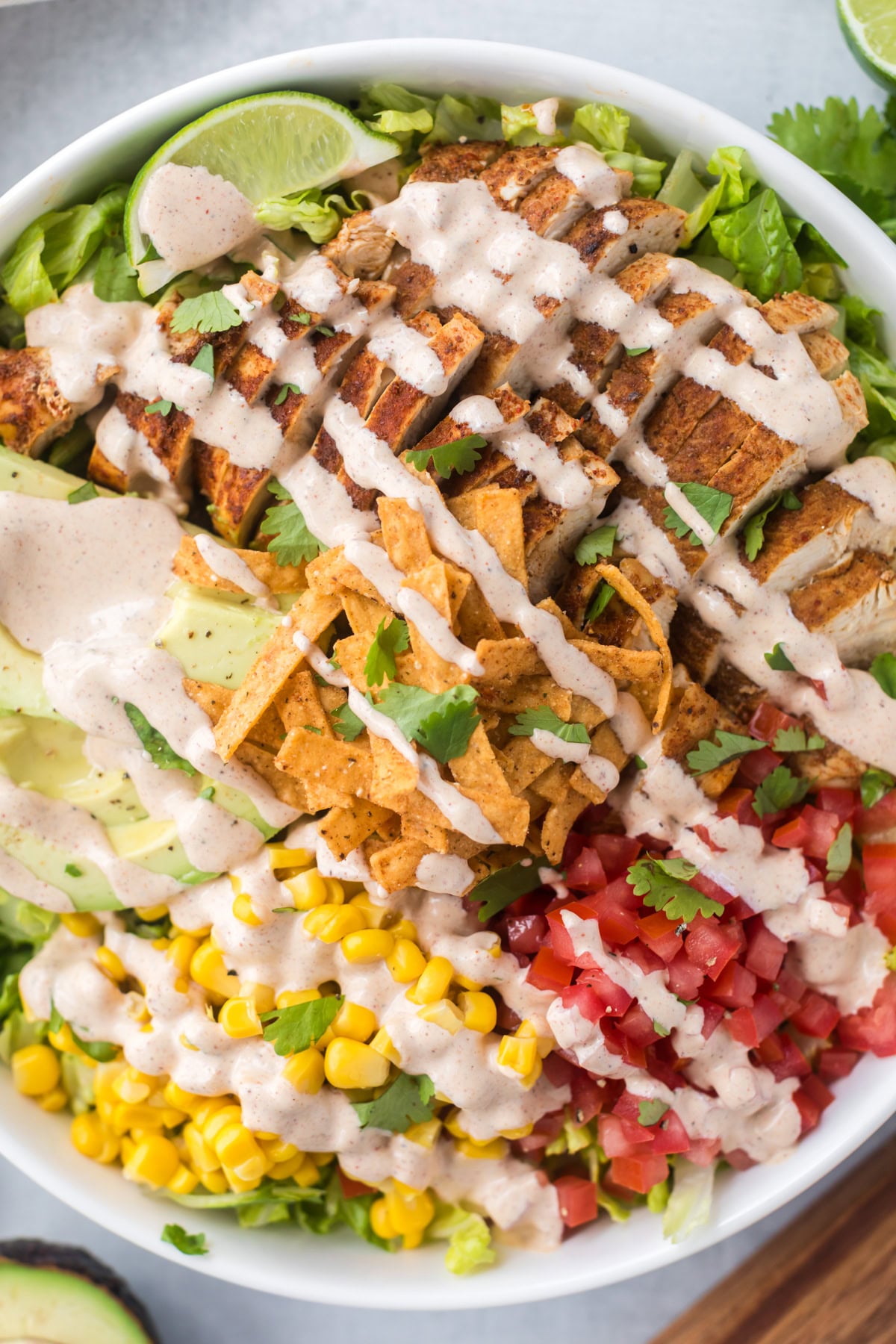 Santa Fe salad with Santa Fe dressing. 