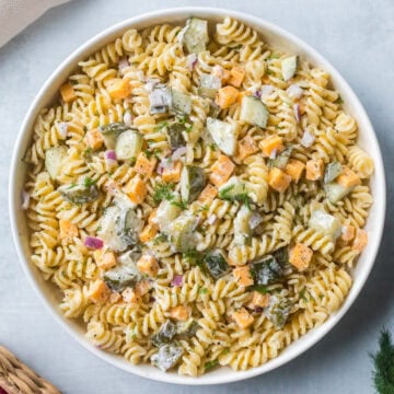 Dill Pickle Pasta salad.